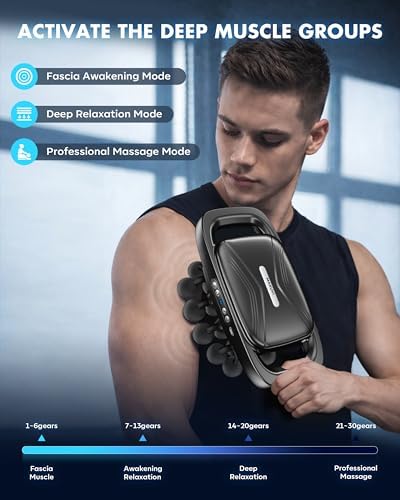 20-Head Massage Gun Deep Tissue Percussion Massager with 3 Modes - Image 6