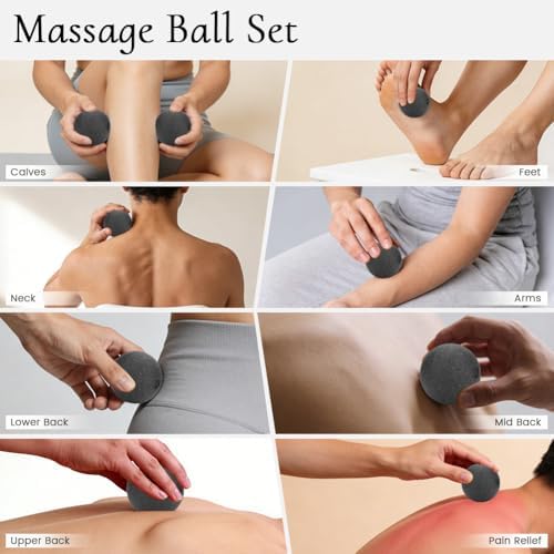 Massage Roller Ball, Massage Lacrosse Balls EPP Yoga Foam Massage Roller and Ball Set Muscle Soreness Massager Ball for Shoulders, Arms, Neck, Back and Feet (8CM Single Ball) - Image 4