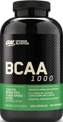 Optimum Nutrition BCAA Capsules, Keto Friendly, 1000mg, 400 Ct by OPTIMUMNUTRITION