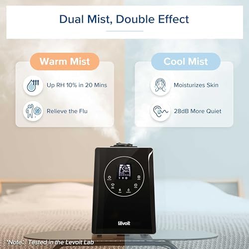 Levoit LV600HH 6L Warm&Cool Mist Humidifier for Bedroom Large Room Home - Image 3