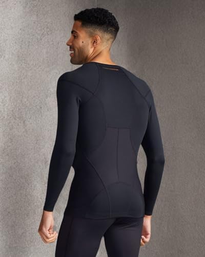 Tommie Copper Mens Long Sleeve Compression Shirt with Front Zipper – Full Back & Shoulder Support, Posture Corrector - Image 6