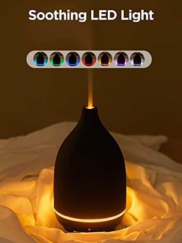 InnoGear 150ml Ceramic Essential Oil Diffuser, Diffusers for Home, Black - Image 6