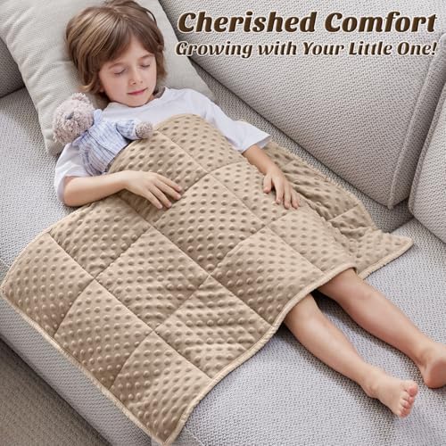 anfie Weighted Blanket(30"x40" 2lbs) Weighted Blanket Cooling Blanket for Resting,Throw Size Breathable Blanket with Premium Glass Bead(Khakil) - Image 2