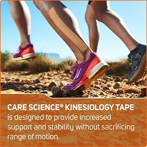 Care Science Waterproof Tan Kinesiology Tape, 40 Precut Strips, 2 Rolls - Image 4