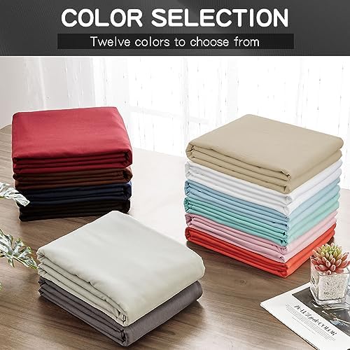 FreshCulture Twin Flat Sheet - Hotel Quality Twin Flat Sheet Only - Brushed Microfiber Top Sheet - Ultra Soft & Breathable - Wrinkle-Free - Easy Care - Single Flat Sheet (Twin, Beige) - Image 6