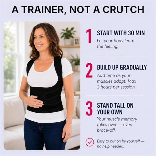 Fit Geno Posture Corrector for Women & Men, Back Shoulder Support Brace - Image 5