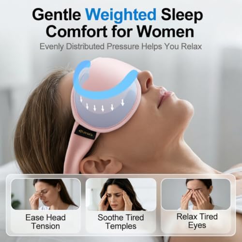 Facemoon Weighted Eye Masks for Sleep, 3D Blackout Sleep Mask for Women - Image 3