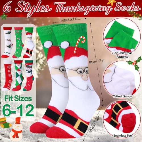18 Pcs Christmas Set Xmas Makeup Bags Enamel Mugs Christmas Socks Bulk 2026 Gifts Santa Snowflake Party Favors for Adults Women Coworkers Teacher Xmas Winter Party Supplies Decor - Image 5