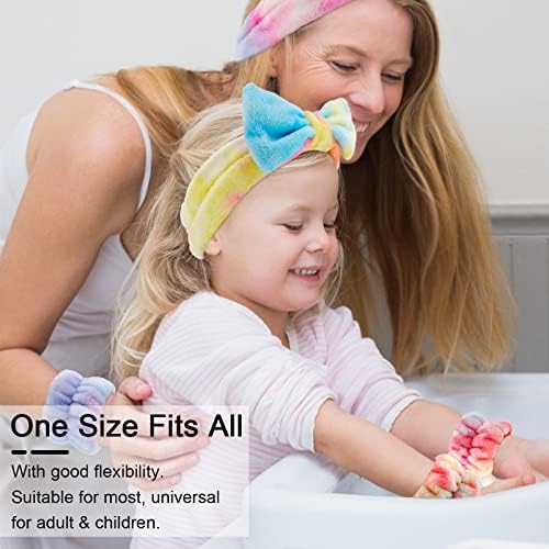 WHAVEL 6PCS Spa Headband and Wristbands Set, Face Wash Headband Wrist Bands for Washing Face Makeup Skincare Hair Band Skin Care Accessories Tools - Image 5