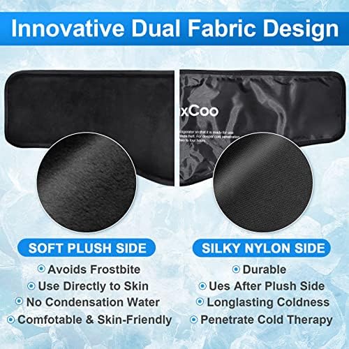 Neck Ice Pack Wrap, RelaxCoo Reusable Gel Ice Pack for Neck Shoulders, Cold Compress Therapy for Pain Relief, Injuries, Swelling, Bruises, Sprains, Inflammation and Cervical Surgery Recovery - Image 3
