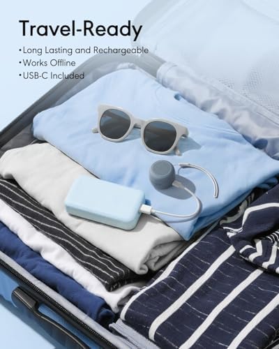 FLOWTUNE Sound Machine White Noise Machine for Baby Adults, 18 Non-looping Sounds, Timer, Memory Function, Portable Sleep Sound Therapy Gift (Misty Blue) - Image 4