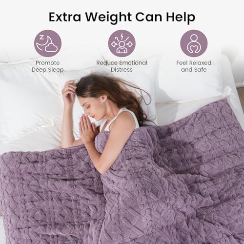 Drewin Weighted Blanket Twin Size for Adults 15lbs,Purple,48 x 72 inches - Image 2