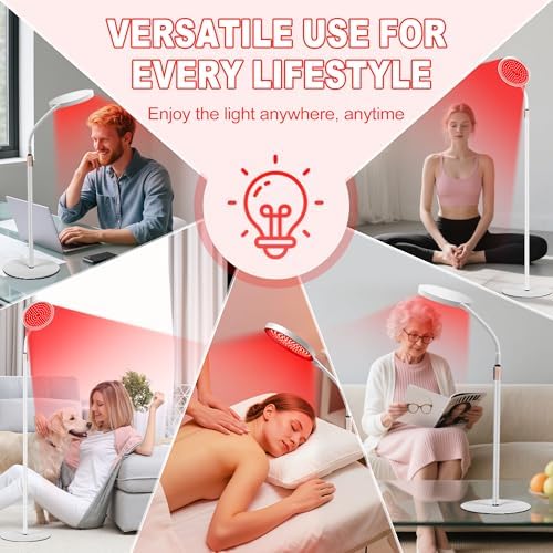 LanSuper Red Light Therapy for Face & Body, Red Infrared Light Therapy Lamp - Image 7