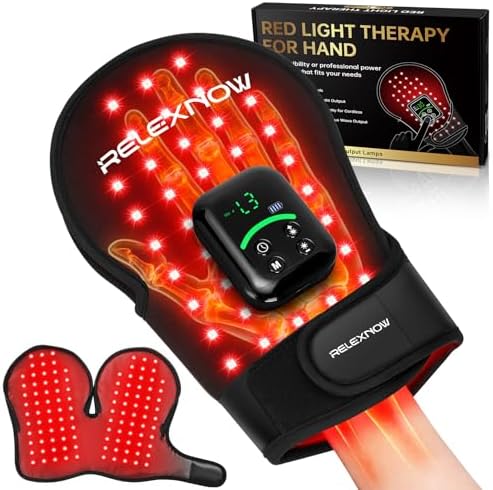 Red Light Therapy Glove for Hand, FSA&HSA, 5 Modes 5000mAh Controller by HealthyLivingStartswithRelexNow