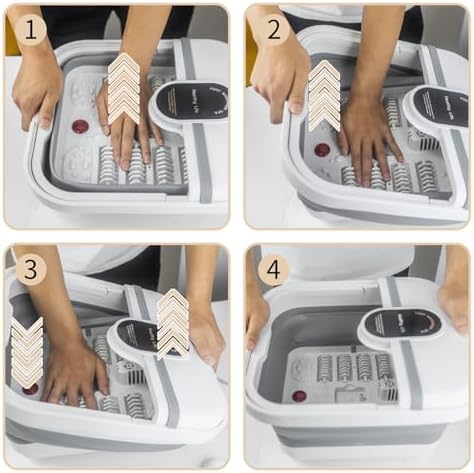 Collapasible Foot Spa Bath Massager with Heat, Pedicure Foot Spa with Bubbles/Timer/Temperature Control, Feet Soak Tub for Home, Office, Relaxation and Stress Relief, Gift for Men and Women - Image 3
