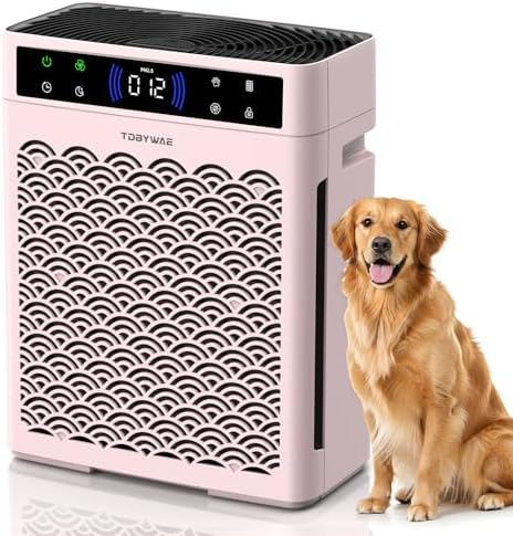 Air Purifier for Home Pets, True HEPA Filter for Large Room with Air Sensor by Clicknow