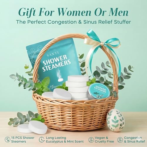 Shower Steamers Aromatherapy 15Pack, Eucalyptus & Mint, Gifts for Men Women - Image 3