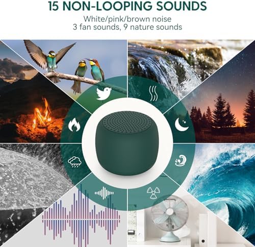 Babelio Pocket Mini Portable White Noise Machine for Travel, 15 Sounds - Image 3