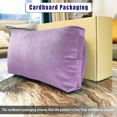 Headrest Pillow with Pearl Cotton Filling - Non-Slip Headrest Cushion with Velvet Cover for Recliners, Sofas and Loveseats (Lavender) - Image 2