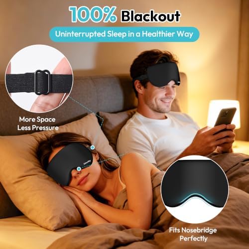 7-Day Sleep Mask Set, Soft Eye Masks for Sleeping with Adjustable Strap - Image 6