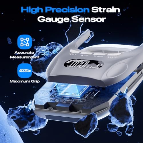 Electronic Grip Strength Tester With Adjustable Hand Gripper, Hand Dynamometer of 400lbs/180kg Tester Set with Digital Display – Precision Training for Rehab, Fitness, and Home Gym - Image 3