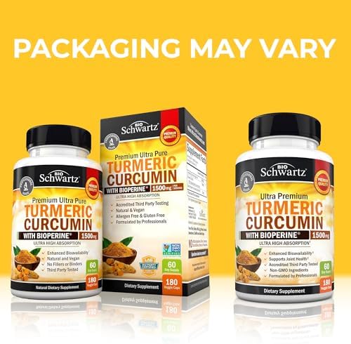 Turmeric Curcumin with Black Pepper Extract 1500mg - 180 Capsules - Image 2