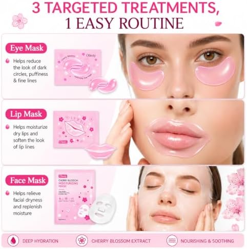 30 Pairs Lip Mask & Eye Mask & Face Mask, Skin Care Set for Women & Girls - Image 5