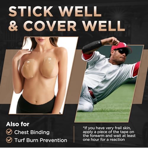 OK TAPE Extra Wide Kinesiology Tape for Shoulder, Back, Precut Strips - Image 5