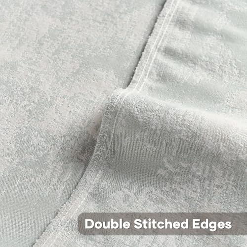 FUTEI Pack of 2 Faux Cashmere Throw Pillow Covers 24x24 Inch, Light Blue White - Image 4