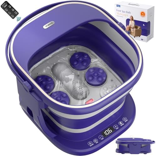 Puboo Collapsible Foot Spa Bath Massager with Heat, Precise Temp Control by PUBOO