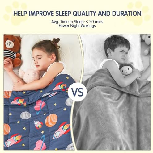 yescool Plane Weighted Blanket 10 Pounds Twin Cooling Weighted Lap Blanket, Space Heavy Blanket, Breathable Weighted Throw Blanket Gifts for 80-110lbs, 40"x60" - Image 2