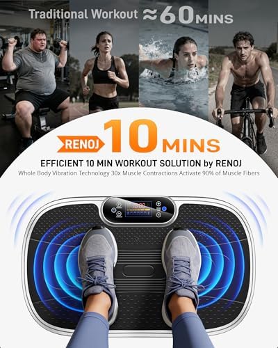 Renoj 3D Vibration Plate Exercise Machine, 200W Motor, 455lbs Capacity - Image 3