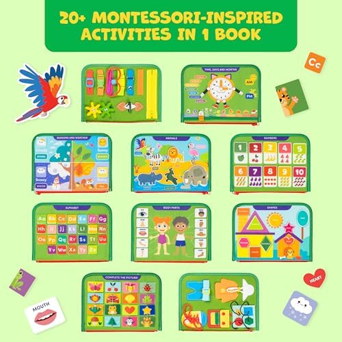 Clever Fox Play Busy Book, Toy for Toddlers, Babies & 3+ Year Olds, Green - Image 2