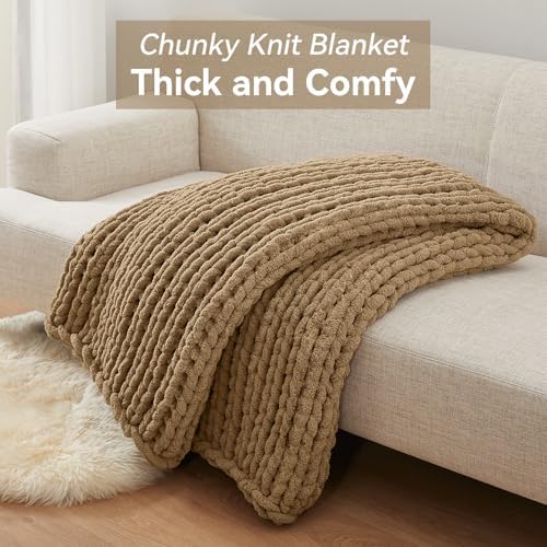 Negwoo Chunky Knit Throw Blanket, Knitted Throw Chenille Yarn, 30"*40" - Image 7