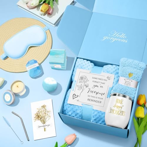 Happy Birthday Gifts for Women Mom Her Friend Sister Wife Grandma, Self Care Gift Get Well Relaxing Spa Gift Basket Set - Image 2