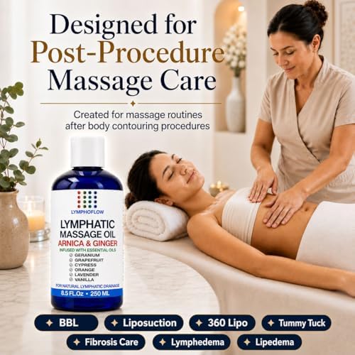 Lymphatic Drainage Massage Oil for Massage Therapy,Arnica & Ginger, 8.5 Oz - Image 3