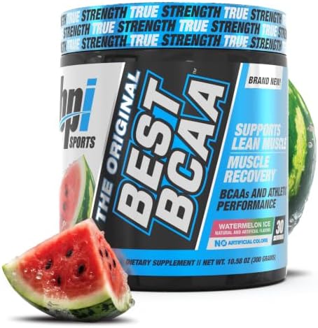 BPI Sports Best BCAA Powder – Hydration, Watermelon Ice, 30 Servings by BPISports