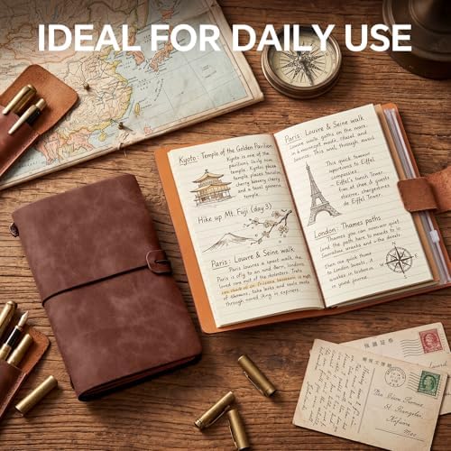 Sabary 16 Pcs Passport Size Refillable Leather Journal Bulk, Warm Color - Image 5