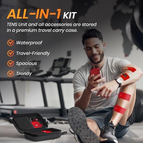 AVCOO 3-in-1 TENS Unit Muscle Stimulator for Pain Relief, 24 Modes, EVA Bag - Image 6