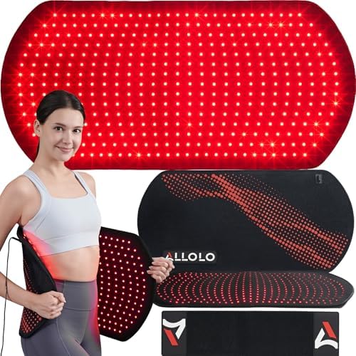 ALLOLO Red Light Therapy for Body, 3 in 1 LEDs Red Light Therapy Belt with Timer Remote Control, 660nm 850nm Infrared Light Therapy Pad for Body Waist Shoulder Knee, 32.7" x 15.7" Large Area by Unknown