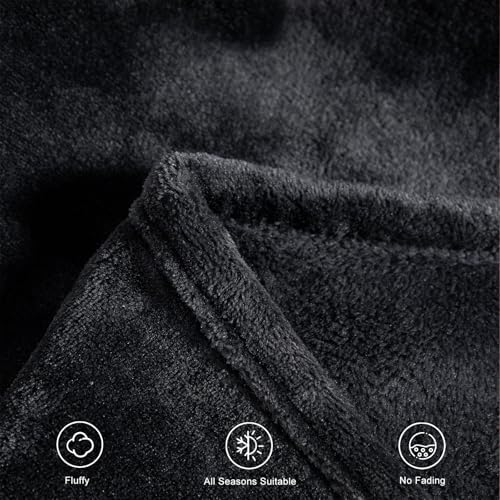 TASTHROW Black Throw Blanket 60x80 Inches - Image 4