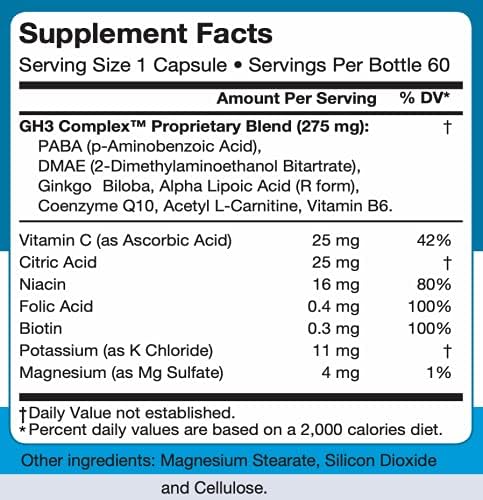 Nattura G-H3 Ultra, Ultimate Antioxidant Formula - NEW, Improved Anti-Aging Complex (Ginkgo Biloba, R-Alpha Lipoic Acid, Coenzyme Q10, Acetyl L-Carnitine, Vitamin B6) - 60 Caps - Image 5