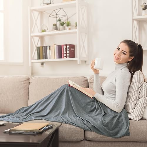 EXQ Home Weighted Blanket Cover 41x60-Twin Size Premium Soft for Kids with Zipper,Machine Washable Duvet Cover for Hot Sleeper in Summer(Dark Grey,Duvet Cover Only) - Image 6