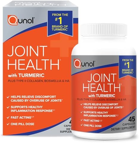 Qunol 5-in-1 Joint Health Support Capsules w/Turmeric, One-Pill Dose, 45ct by Qunol