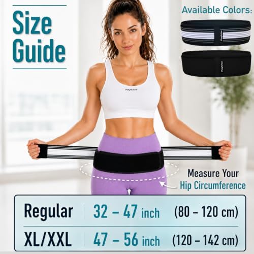 PlayActive Sacroiliac SI Joint Hip Belt - Lower Back Support Brace for Men and Women - Pelvic Support Belt - Trochanter Belt - Sciatica Pelvis Lumbar Hip Pain Relief (Regular) (Pack of 2) - Image 4