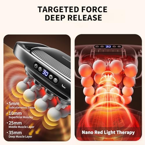 16 Head Massage Gun Deep Tissue, Gift for Husband 2026 Upgrade 48KG Force, 3 Modes & 30 Intensities, Quiet Portable with Dual Safety Protection for Neck Back Legs Waist Pain Relief - Image 3