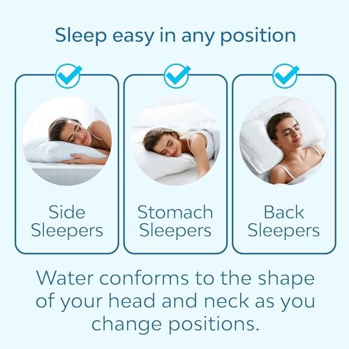 Mediflow Water Pillow Memory Foam re-Invented with Waterbase Technology - Clinically Proven to Reduce Neck Pain & Improve Sleep Quality. (7 Pillows) - Image 4