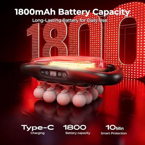 16 Head Massage Gun, Deep Tissue Percussion Massager for Athlete with 9 Modes & 9 Speeds, Portable & Quiet Handheld Electric Muscle Massager for Back, Neck and Shoulder - Image 3