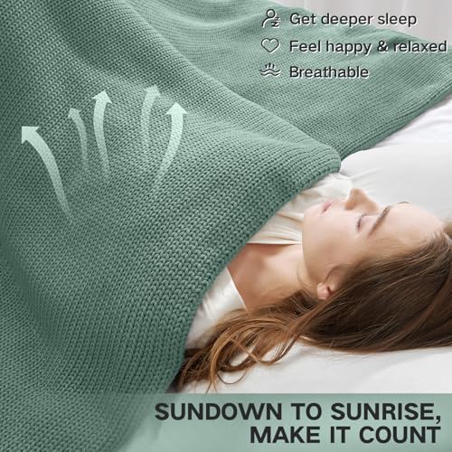 Guohaoi Knitted Weighted Blanket for Adults, 48"x72" 12lbs Full/Queen Size - Image 6