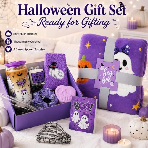 Boo Basket Stuffers for Women 12 Pcs Purple Halloween Spooky Gifts - Image 2